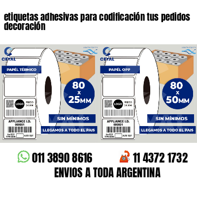 etiquetas adhesivas para codificación tus pedidos decoración