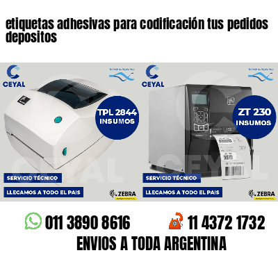 etiquetas adhesivas para codificación tus pedidos depositos