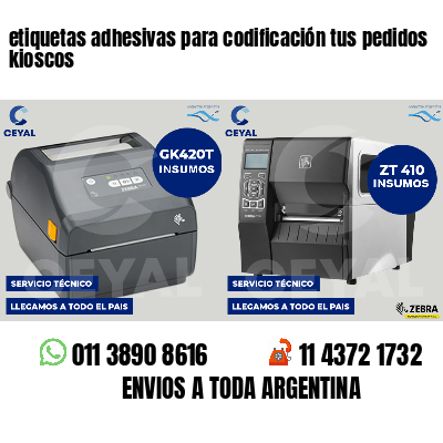 etiquetas adhesivas para codificación tus pedidos kioscos
