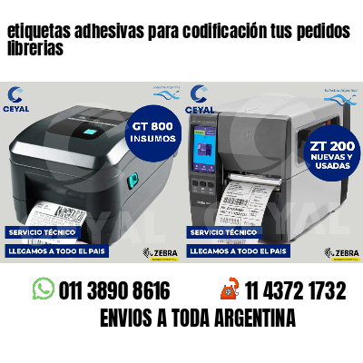 etiquetas adhesivas para codificación tus pedidos librerias