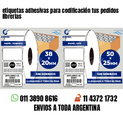 etiquetas adhesivas para codificación tus pedidos librerias