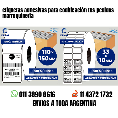 etiquetas adhesivas para codificación tus pedidos marroquinería