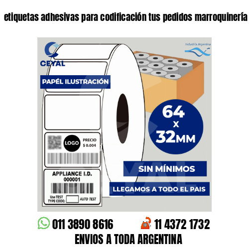 etiquetas adhesivas para codificación tus pedidos marroquinería