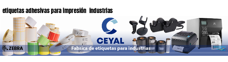 etiquetas adhesivas para impresión industrias