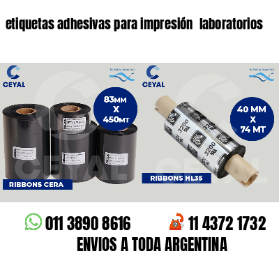 etiquetas adhesivas para impresión laboratorios