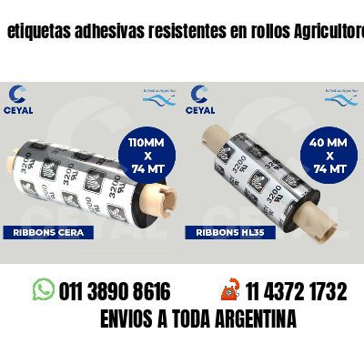 etiquetas adhesivas resistentes en rollos Agricultores
