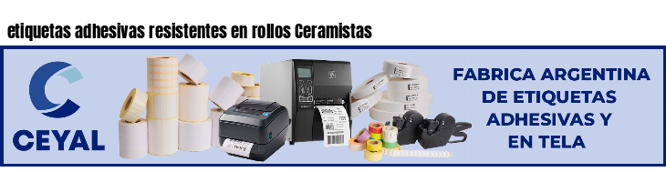 etiquetas adhesivas resistentes en rollos Ceramistas