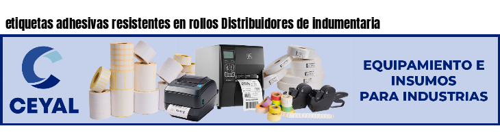 etiquetas adhesivas resistentes en rollos Distribuidores de indumentaria