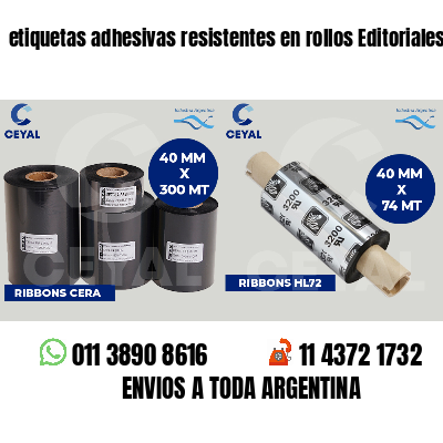 etiquetas adhesivas resistentes en rollos Editoriales
