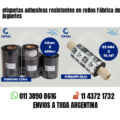 etiquetas adhesivas resistentes en rollos Fábrica de juguetes