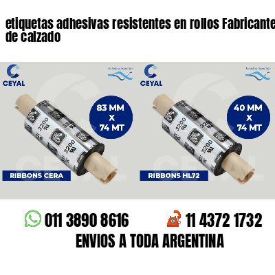 etiquetas adhesivas resistentes en rollos Fabricantes de calzado