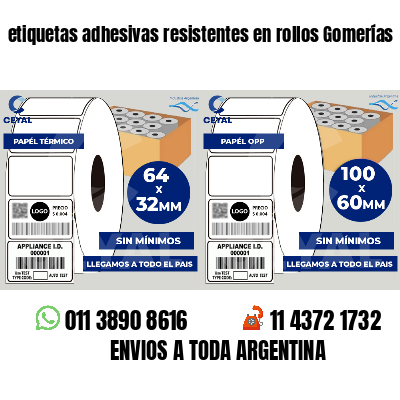 etiquetas adhesivas resistentes en rollos Gomerías