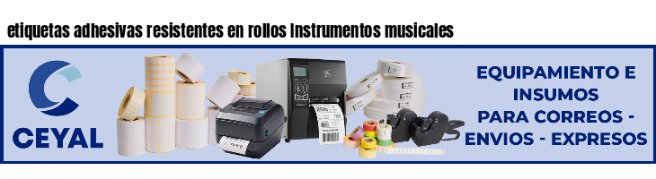 etiquetas adhesivas resistentes en rollos Instrumentos musicales
