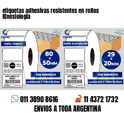 etiquetas adhesivas resistentes en rollos Kinesiología