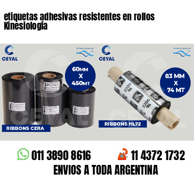 etiquetas adhesivas resistentes en rollos Kinesiología