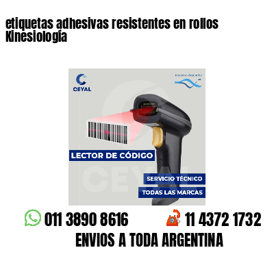 etiquetas adhesivas resistentes en rollos Kinesiología