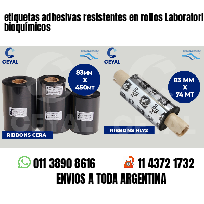 etiquetas adhesivas resistentes en rollos Laboratorios bioquímicos