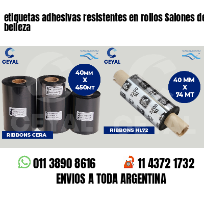 etiquetas adhesivas resistentes en rollos Salones de belleza