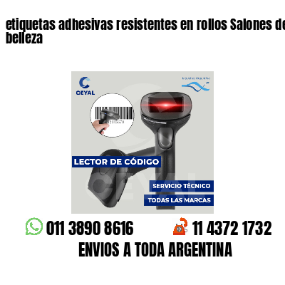 etiquetas adhesivas resistentes en rollos Salones de belleza
