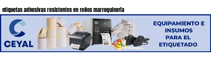 etiquetas adhesivas resistentes en rollos marroquinería