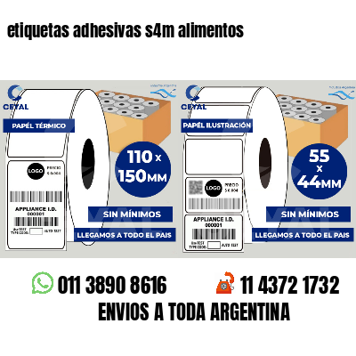 etiquetas adhesivas s4m alimentos