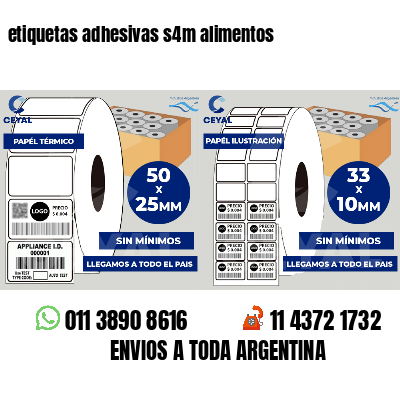 etiquetas adhesivas s4m alimentos