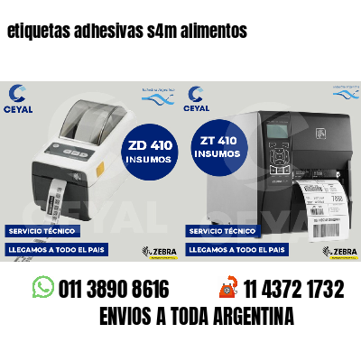 etiquetas adhesivas s4m alimentos
