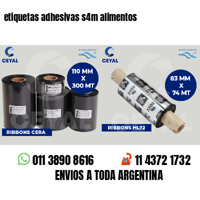etiquetas adhesivas s4m alimentos