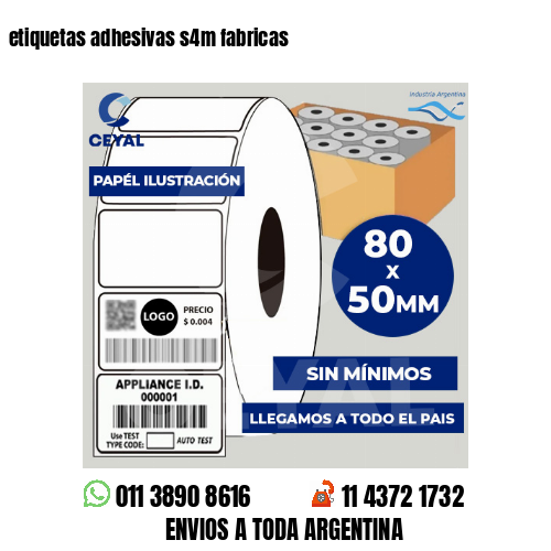 etiquetas adhesivas s4m fabricas