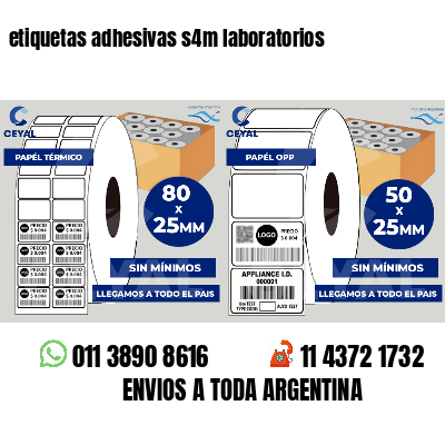 etiquetas adhesivas s4m laboratorios
