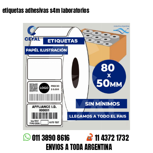 etiquetas adhesivas s4m laboratorios