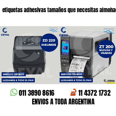 etiquetas adhesivas tamaños que necesitas almohadones