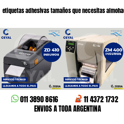 etiquetas adhesivas tamaños que necesitas almohadones