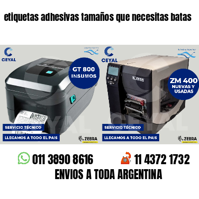 etiquetas adhesivas tamaños que necesitas batas