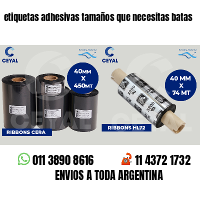 etiquetas adhesivas tamaños que necesitas batas