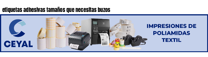 etiquetas adhesivas tamaños que necesitas buzos