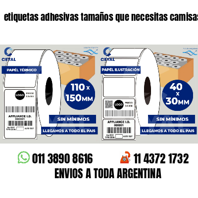 etiquetas adhesivas tamaños que necesitas camisas