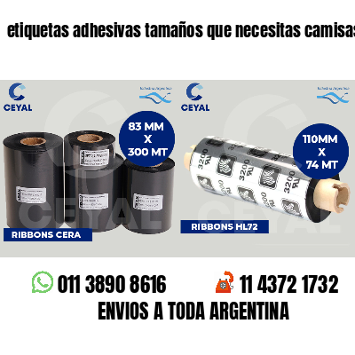 etiquetas adhesivas tamaños que necesitas camisas