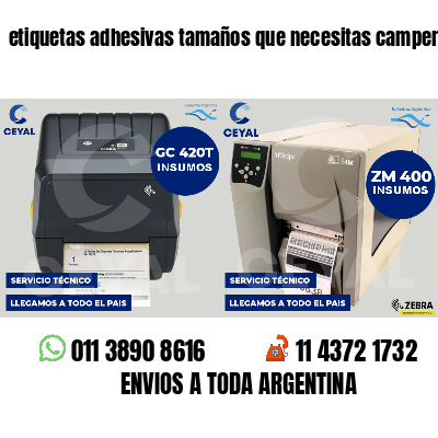 etiquetas adhesivas tamaños que necesitas camperas
