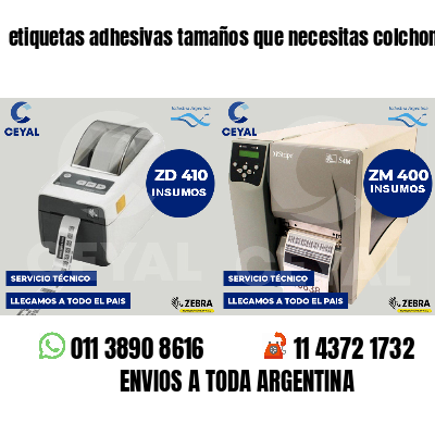 etiquetas adhesivas tamaños que necesitas colchones