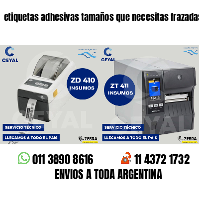 etiquetas adhesivas tamaños que necesitas frazadas