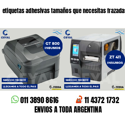 etiquetas adhesivas tamaños que necesitas frazadas