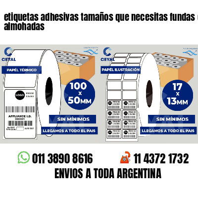 etiquetas adhesivas tamaños que necesitas fundas de almohadas