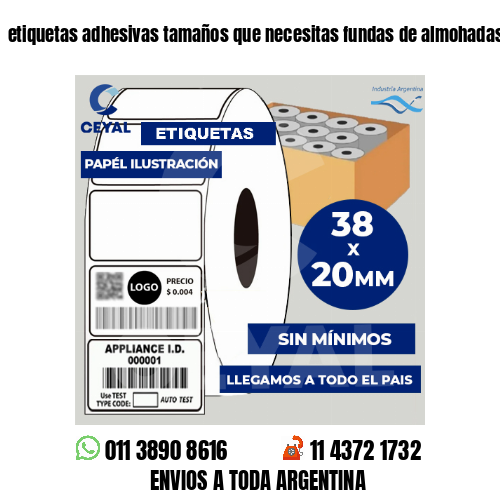 etiquetas adhesivas tamaños que necesitas fundas de almohadas