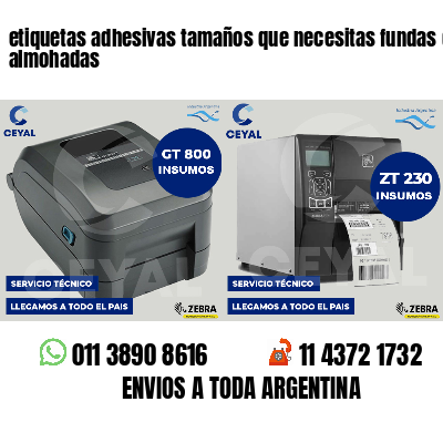 etiquetas adhesivas tamaños que necesitas fundas de almohadas