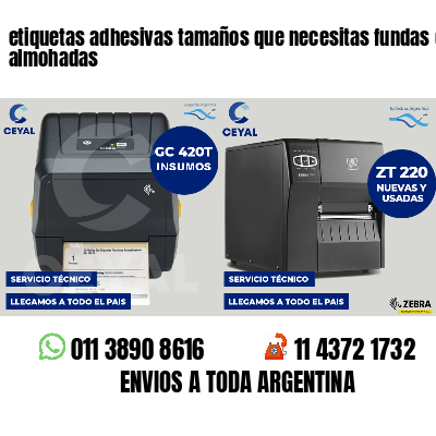 etiquetas adhesivas tamaños que necesitas fundas de almohadas