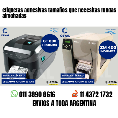 etiquetas adhesivas tamaños que necesitas fundas de almohadas
