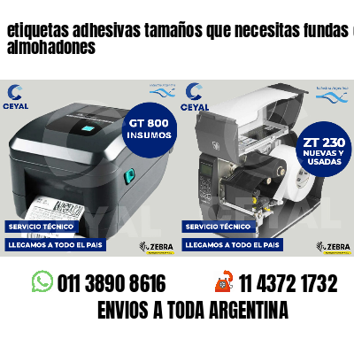 etiquetas adhesivas tamaños que necesitas fundas de almohadones