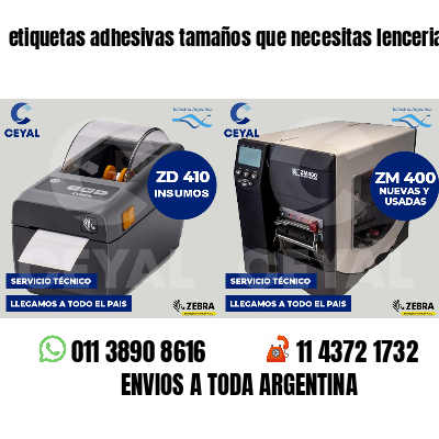 etiquetas adhesivas tamaños que necesitas lenceria