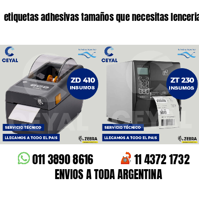 etiquetas adhesivas tamaños que necesitas lenceria
